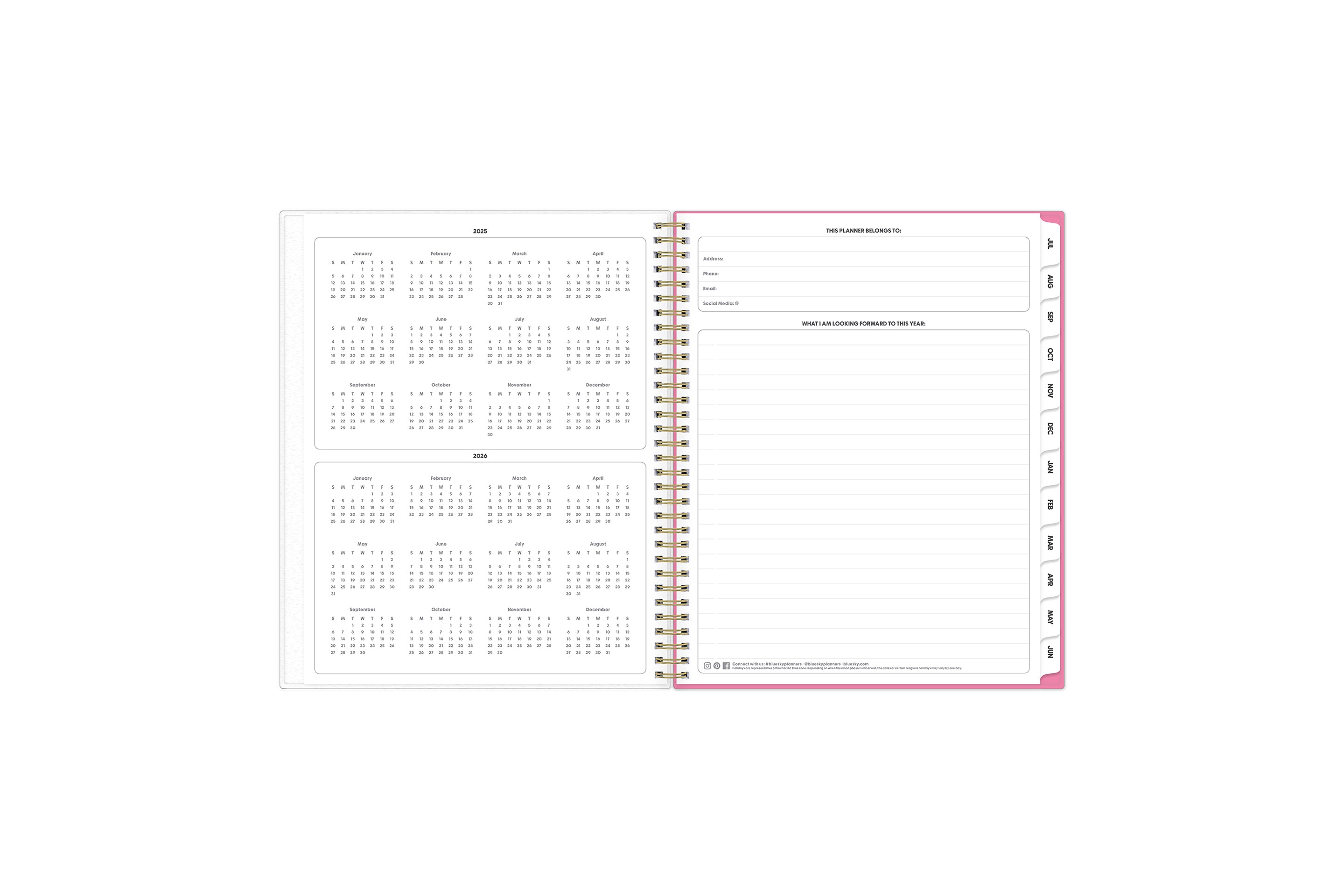 Mariska 2025-2026 Weekly Monthly 8.5x11 Planning Calendar - Interchangeable Cover 7 Mariska 2025-2026 Weekly Monthly 8.5x11 Planning Calendar - Interchangeable Cover