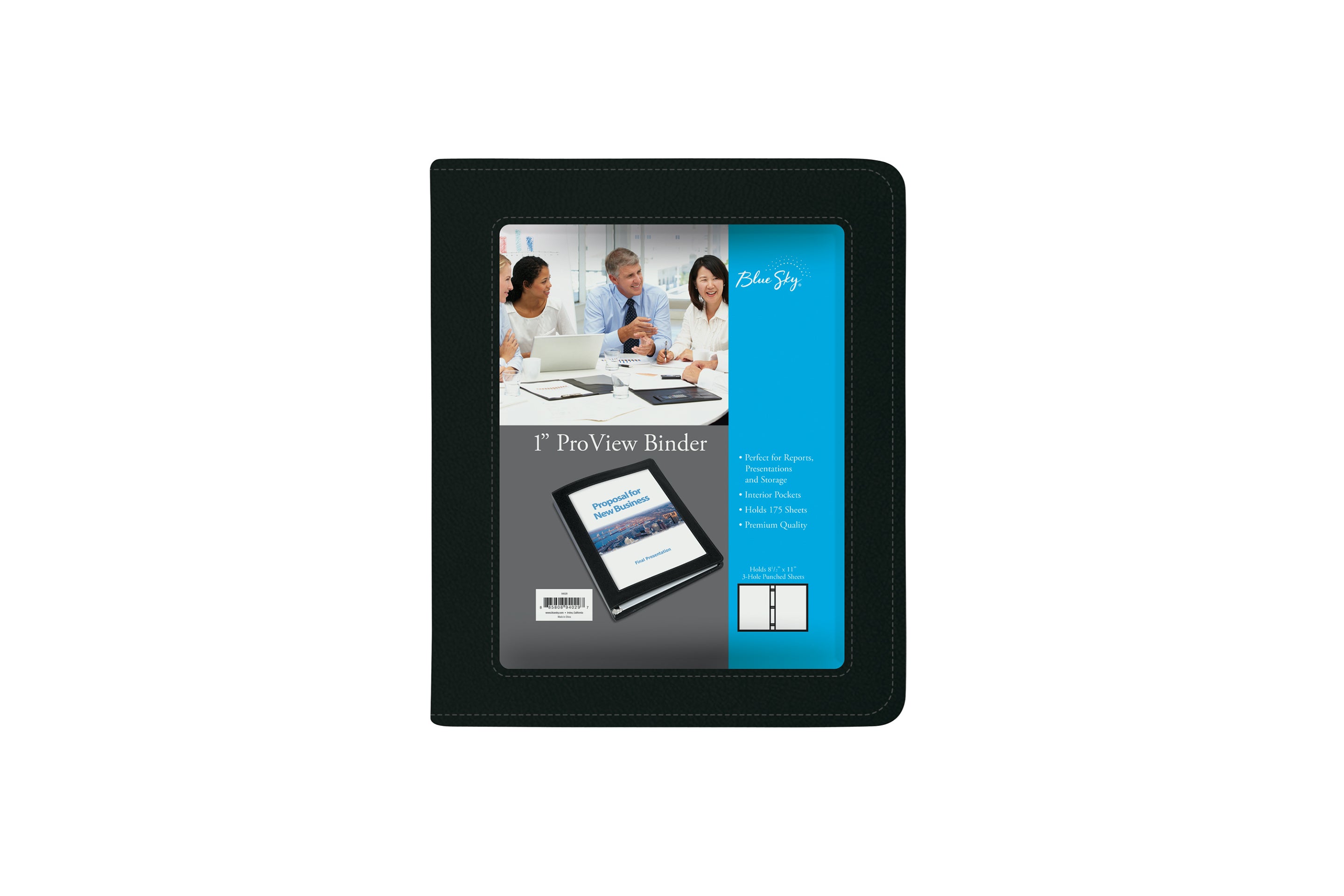 Proview Legacy Black 8.5 x 11 Binder 1" Rings - Single 3 Proview Legacy Black 8.5 x 11 Binder 1" Rings - Single