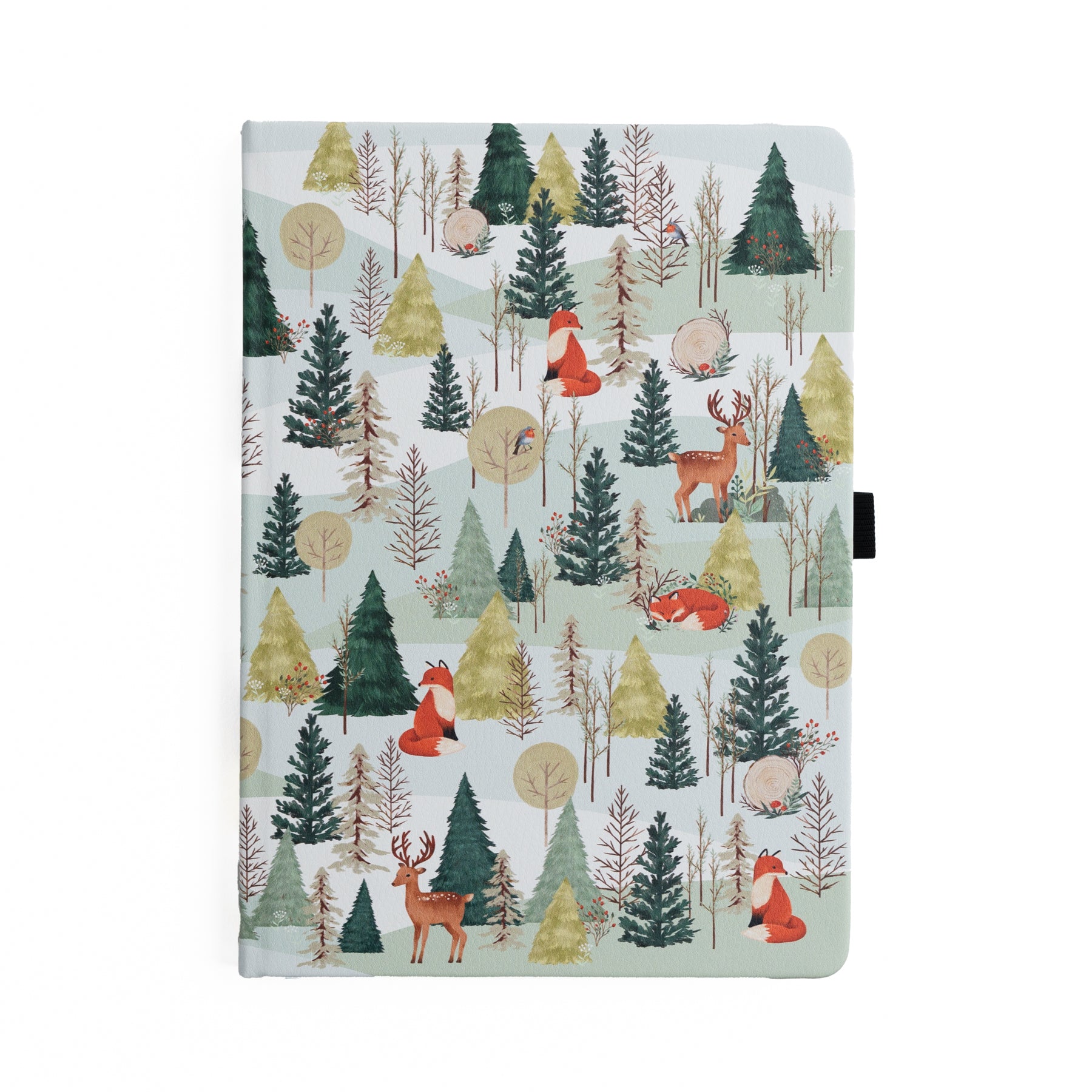 B5 Fox In Winter Woods: Dot Grid Notebook
