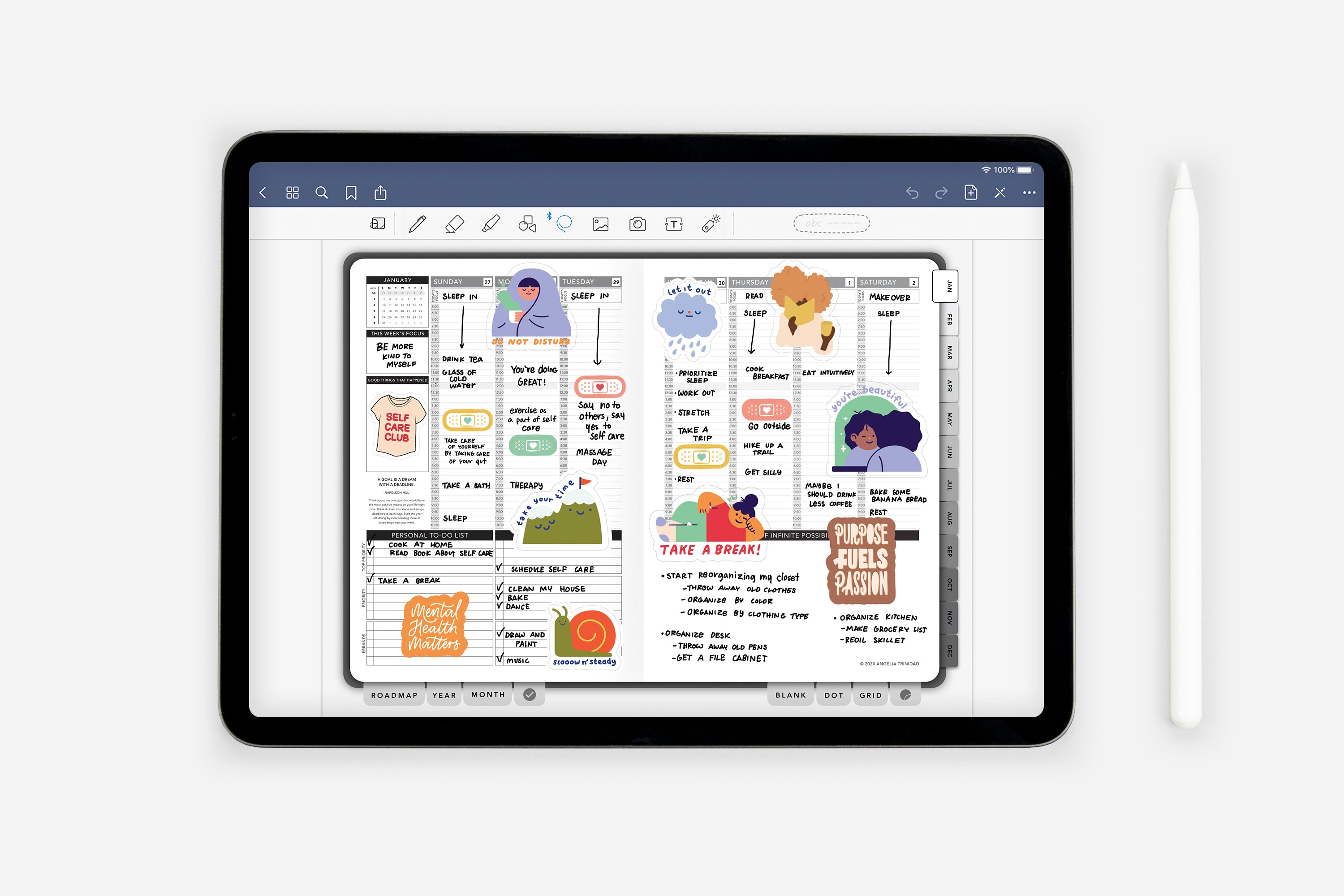 Digital Self-Care Sticker Book 4 Digital Self-Care Sticker Book