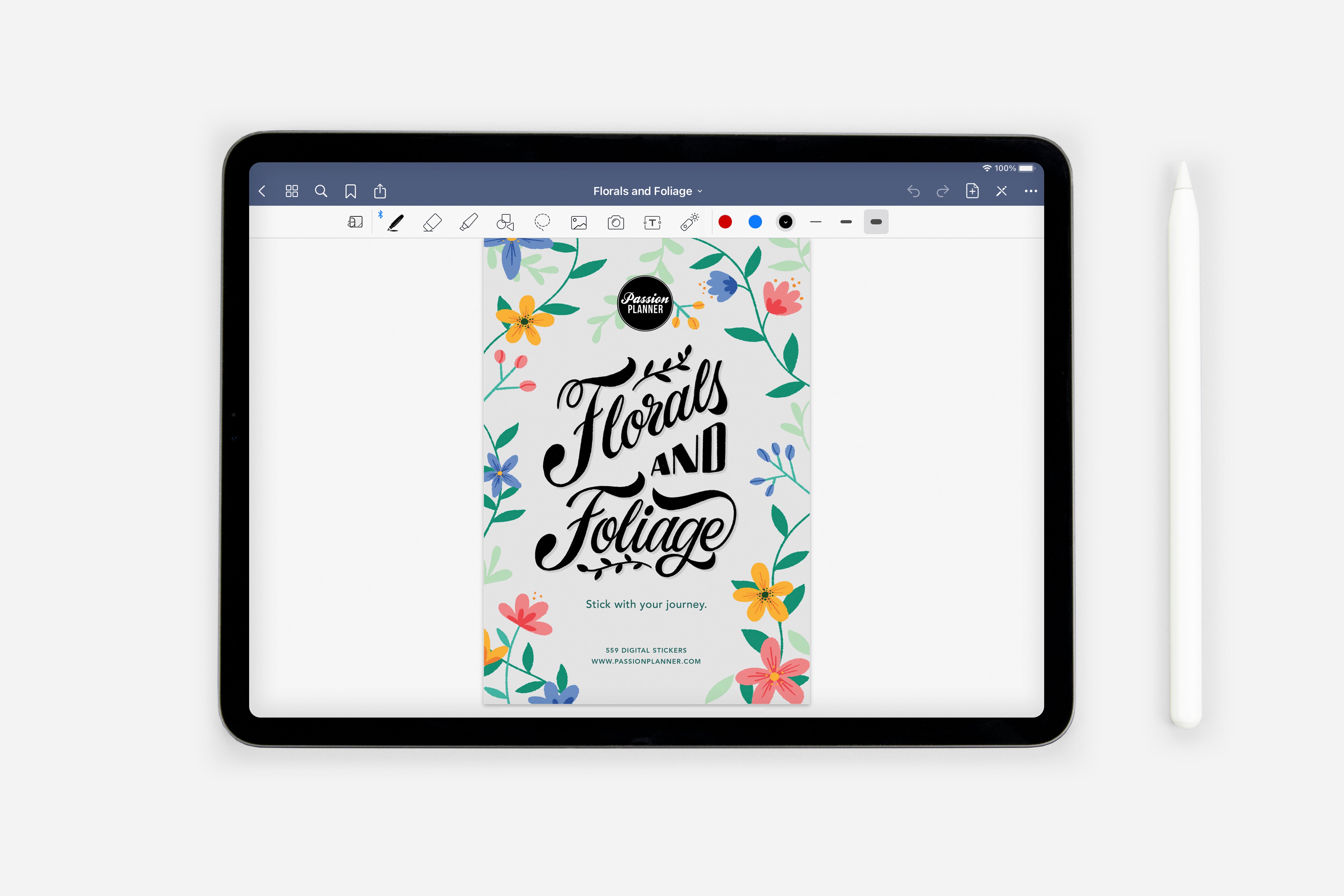 Digital Florals & Foliage Sticker Book