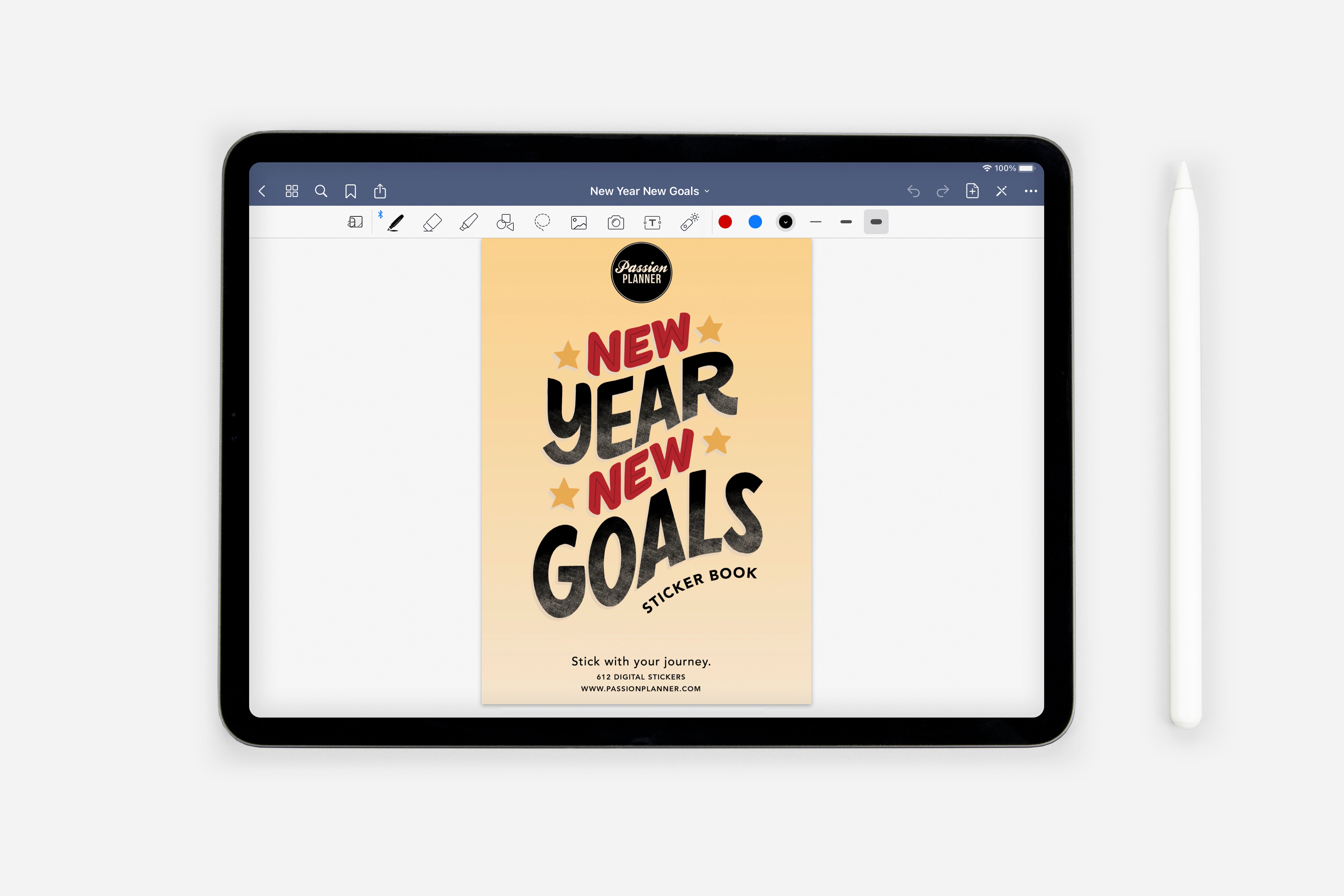 Digital New Year New Goals Sticker Book 1 Digital New Year New Goals Sticker Book