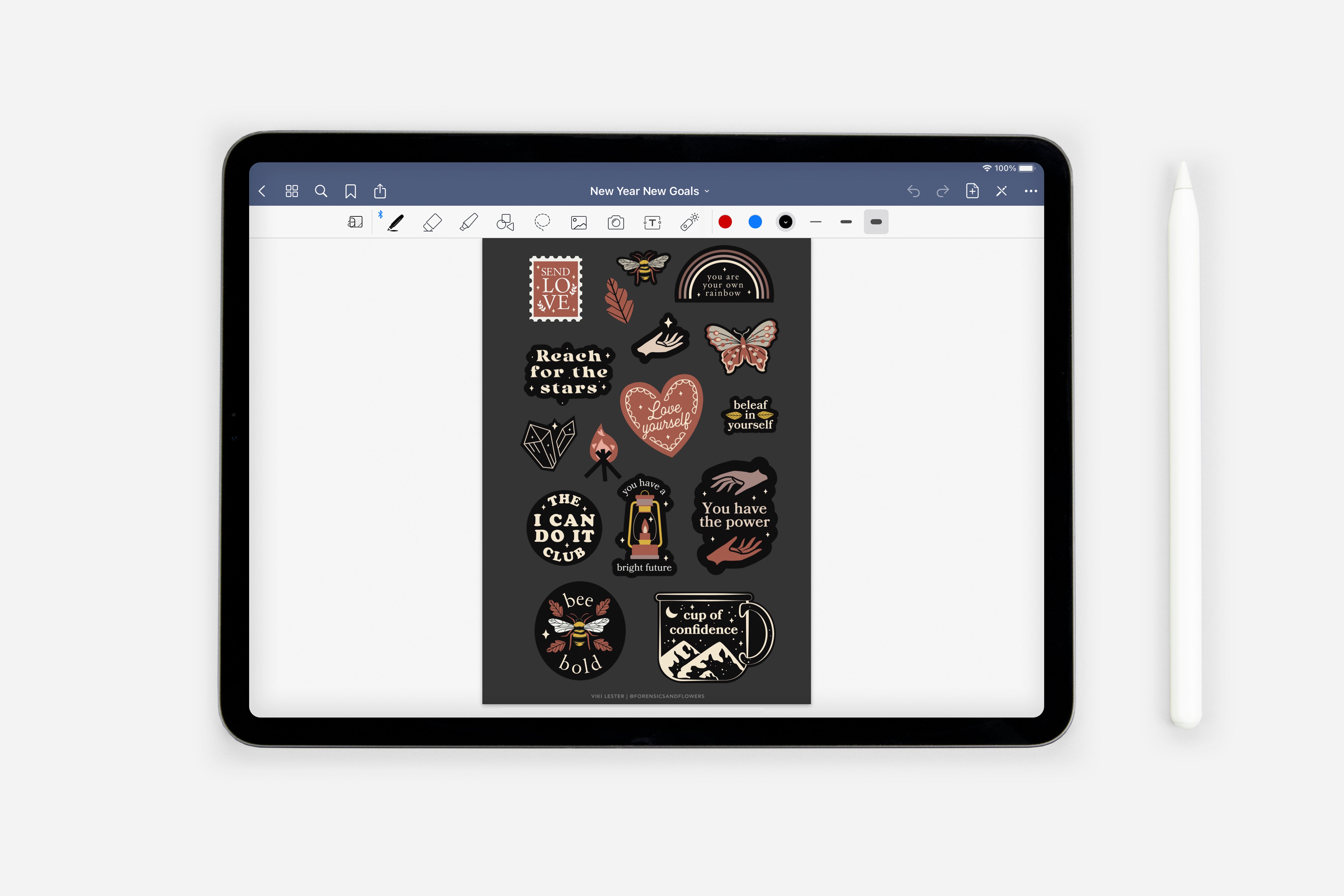 Digital New Year New Goals Sticker Book 2 Digital New Year New Goals Sticker Book