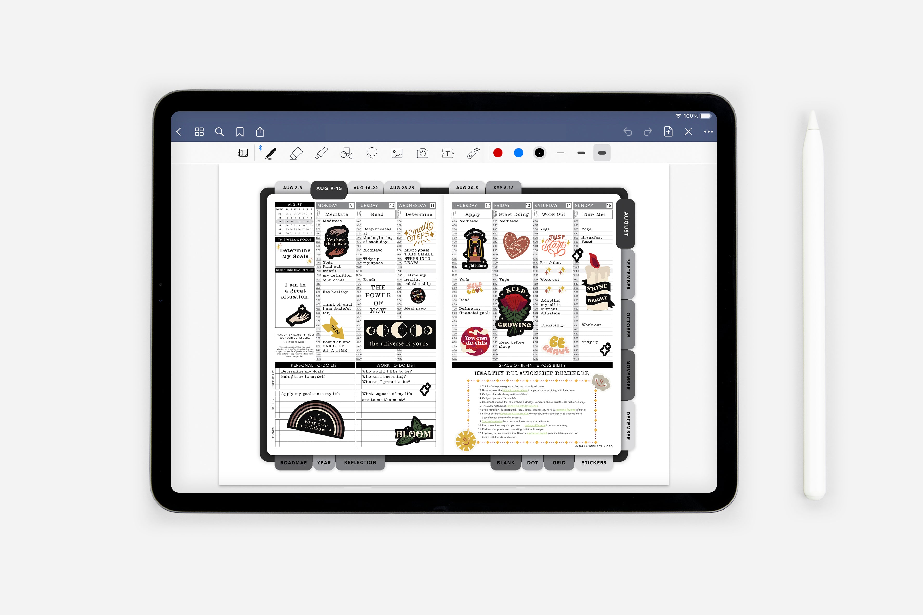 Digital New Year New Goals Sticker Book 4 Digital New Year New Goals Sticker Book