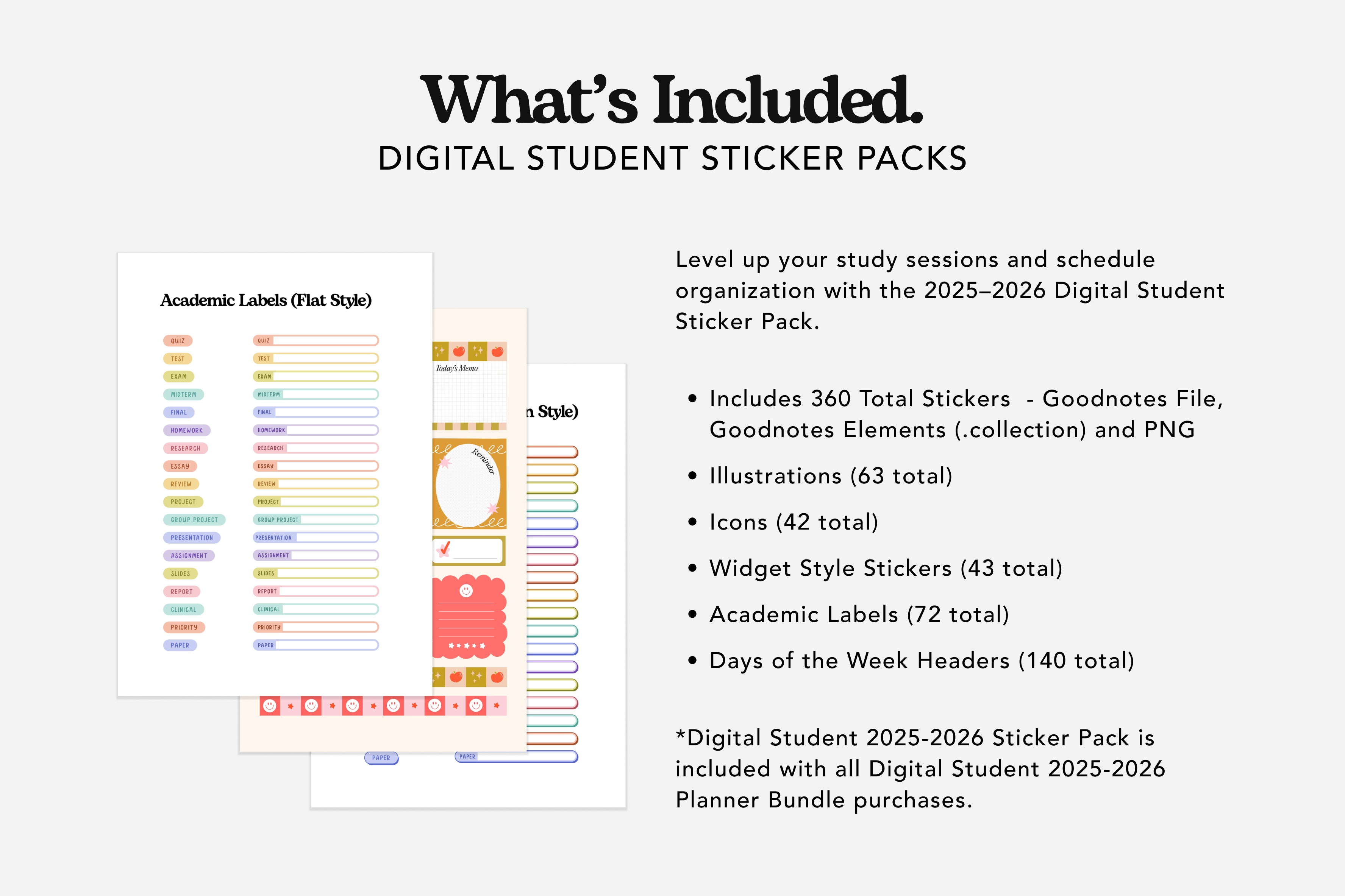 Digital Student 2025-2026 Sticker Pack 2 Digital Student 2025-2026 Sticker Pack