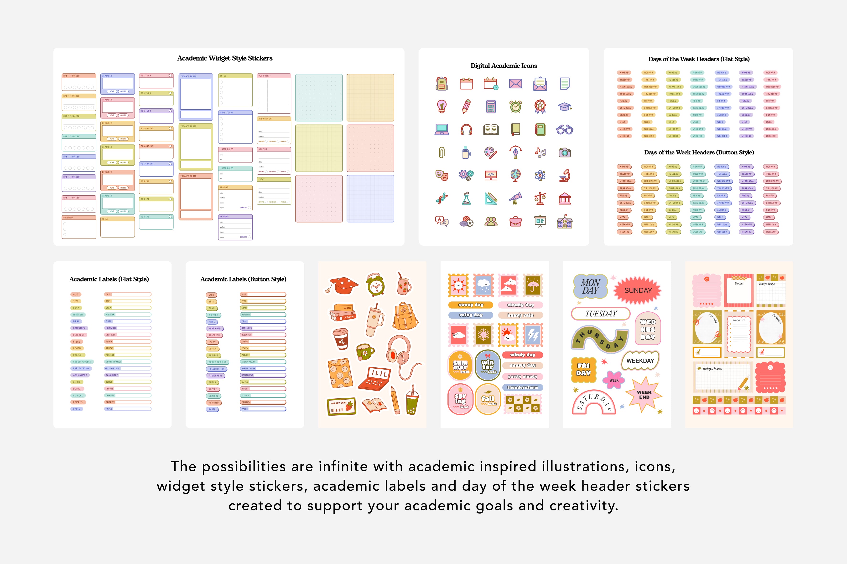 Digital Student 2025-2026 Sticker Pack 3 Digital Student 2025-2026 Sticker Pack