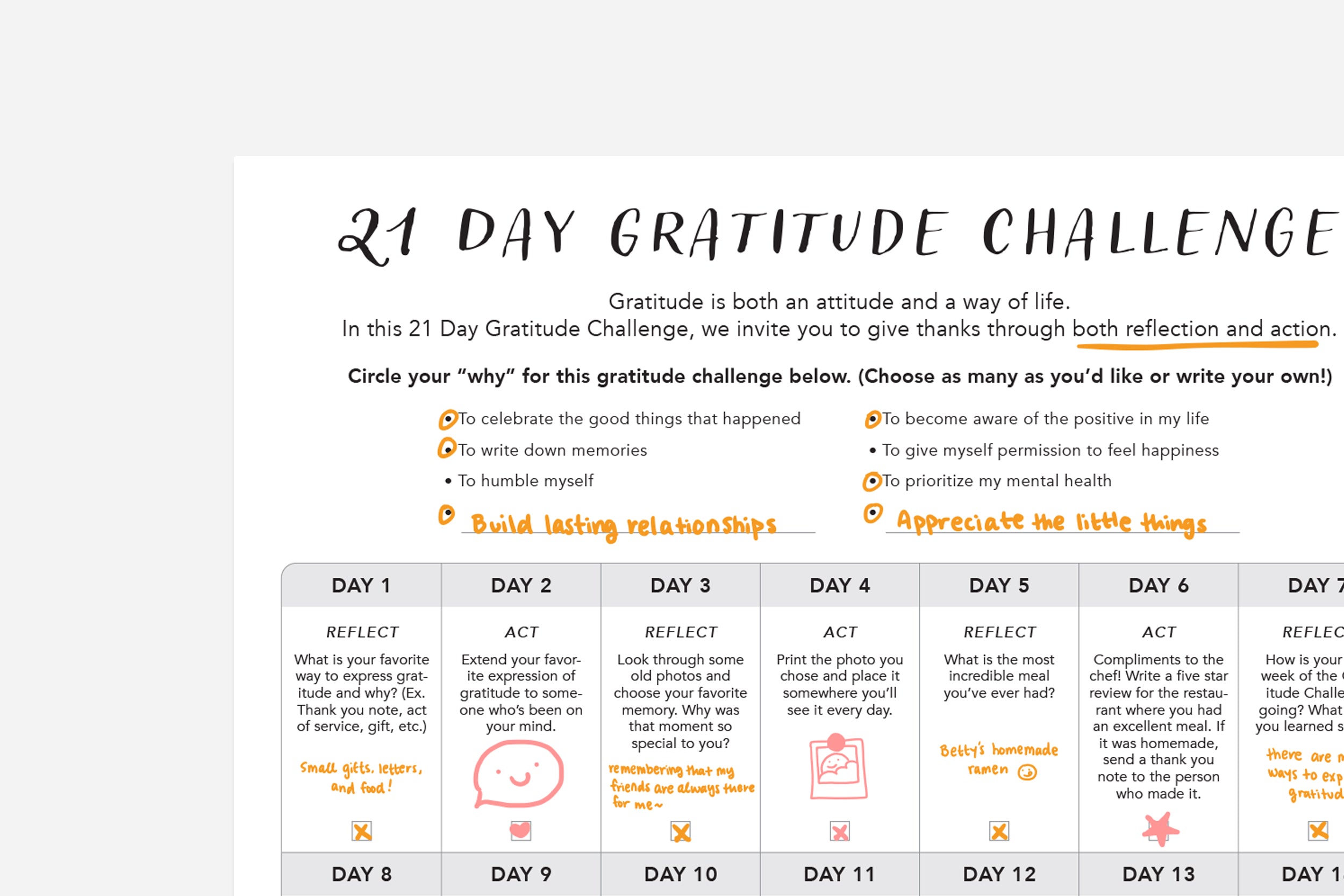 21 Day Gratitude Challenge 2 21 Day Gratitude Challenge