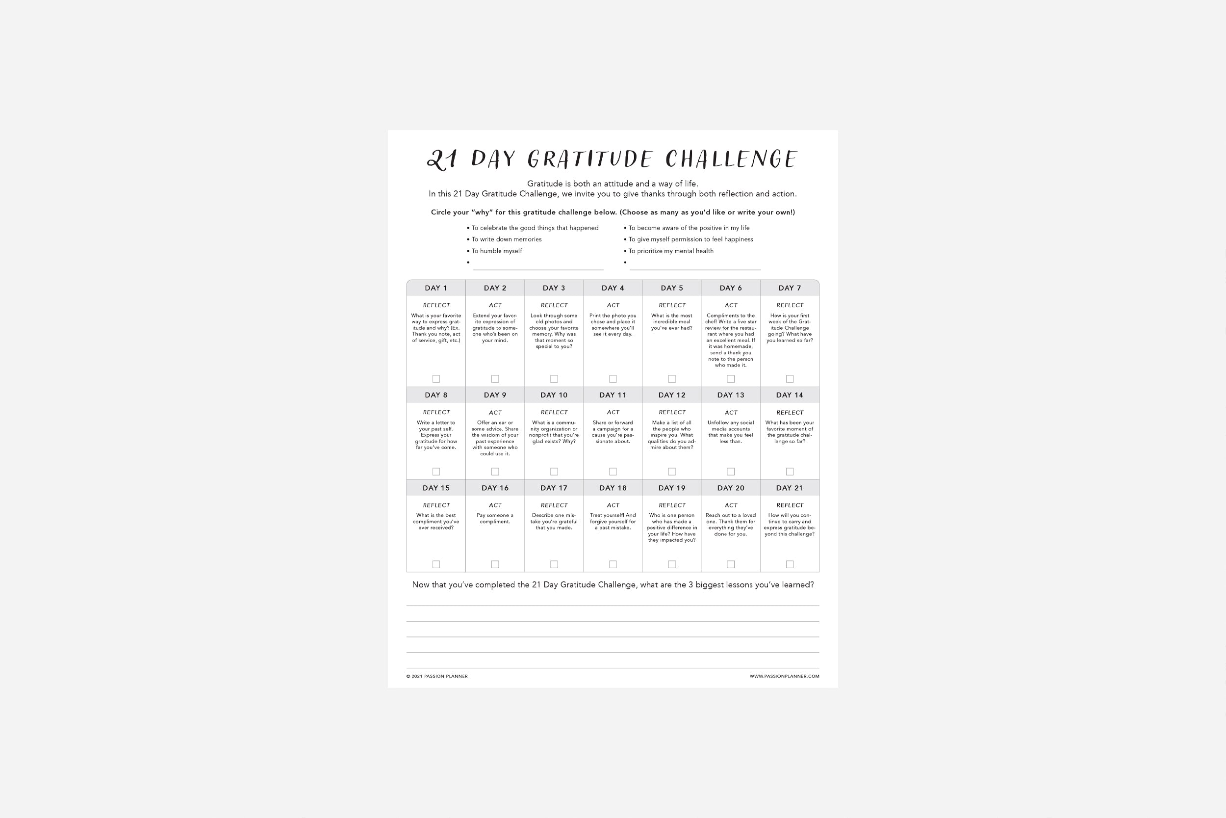 21 Day Gratitude Challenge 3 21 Day Gratitude Challenge