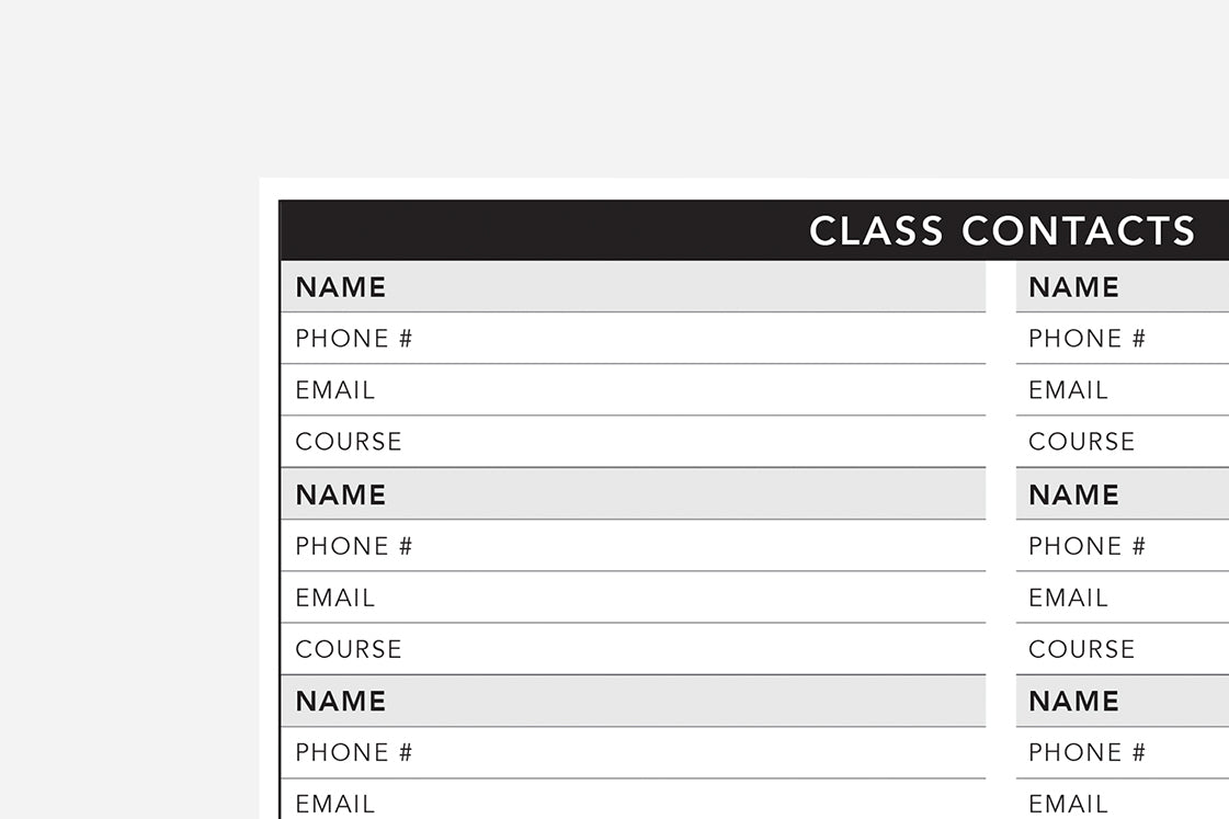 Class Contacts