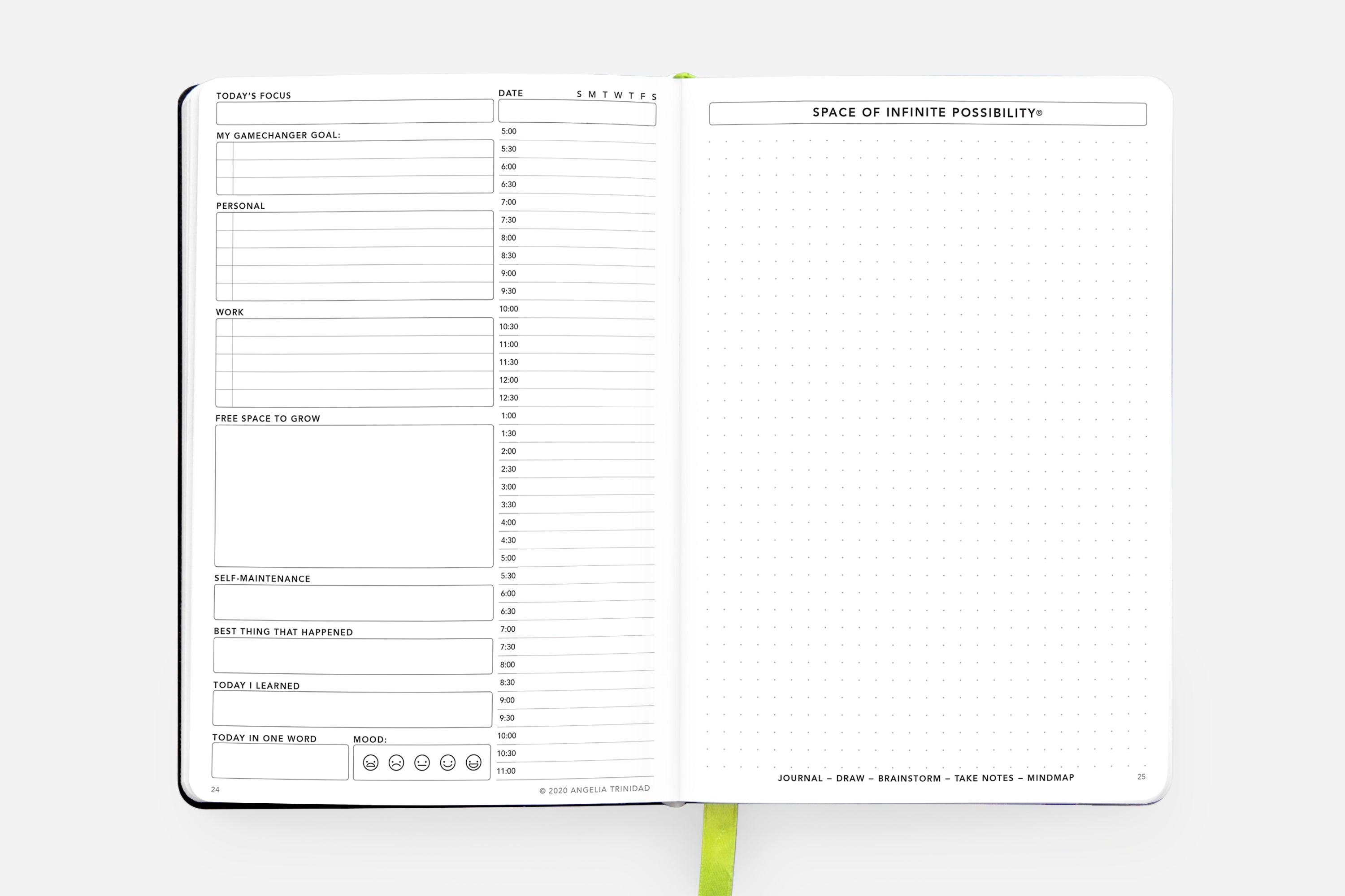 Daily Planner - Undated - Cosmic Blue 6 Daily Planner - Undated - Cosmic Blue