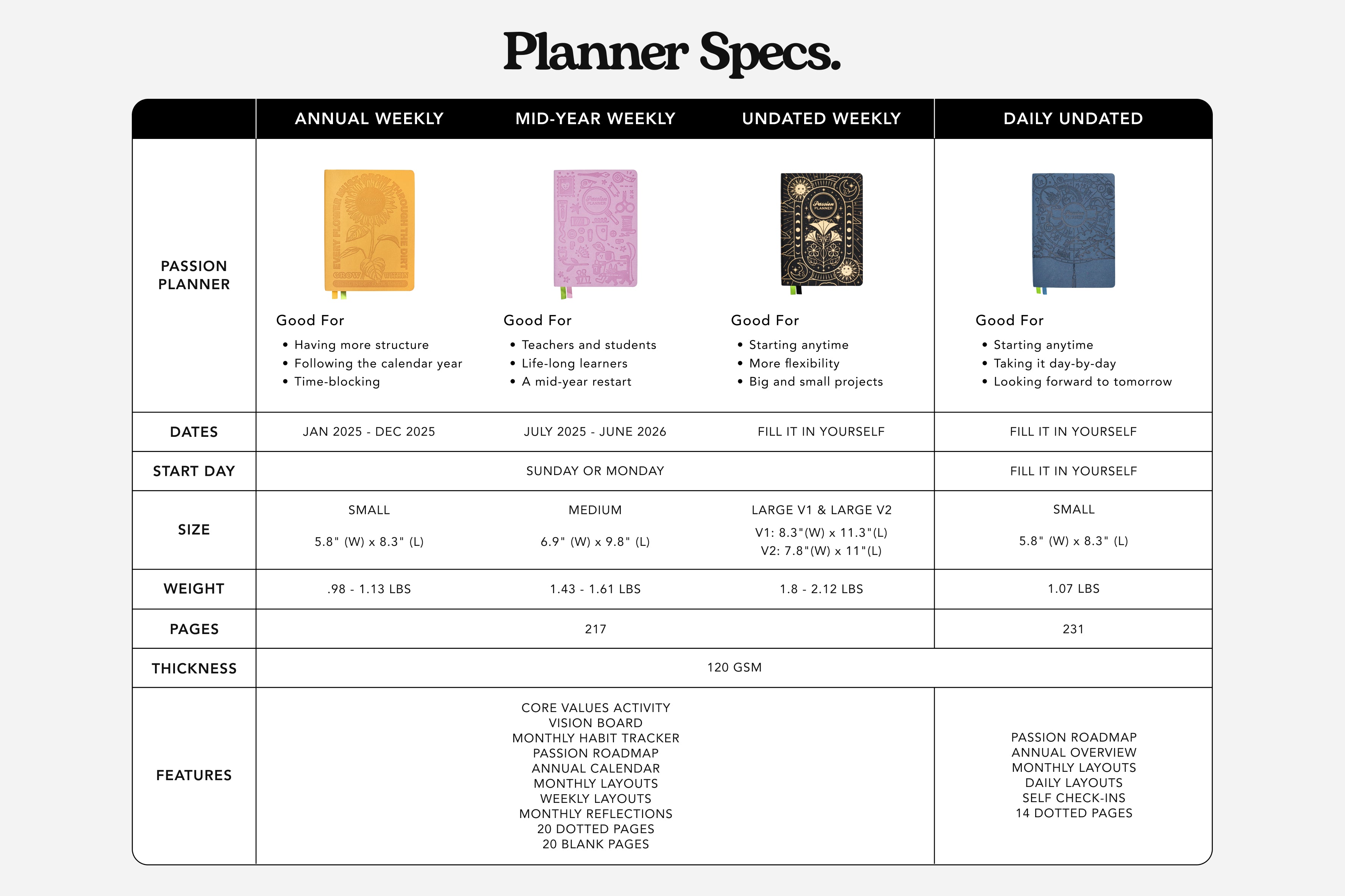 Daily Planner Bundle - Undated - Cozy Nature 12 Daily Planner - Undated - Dreamy Lilac