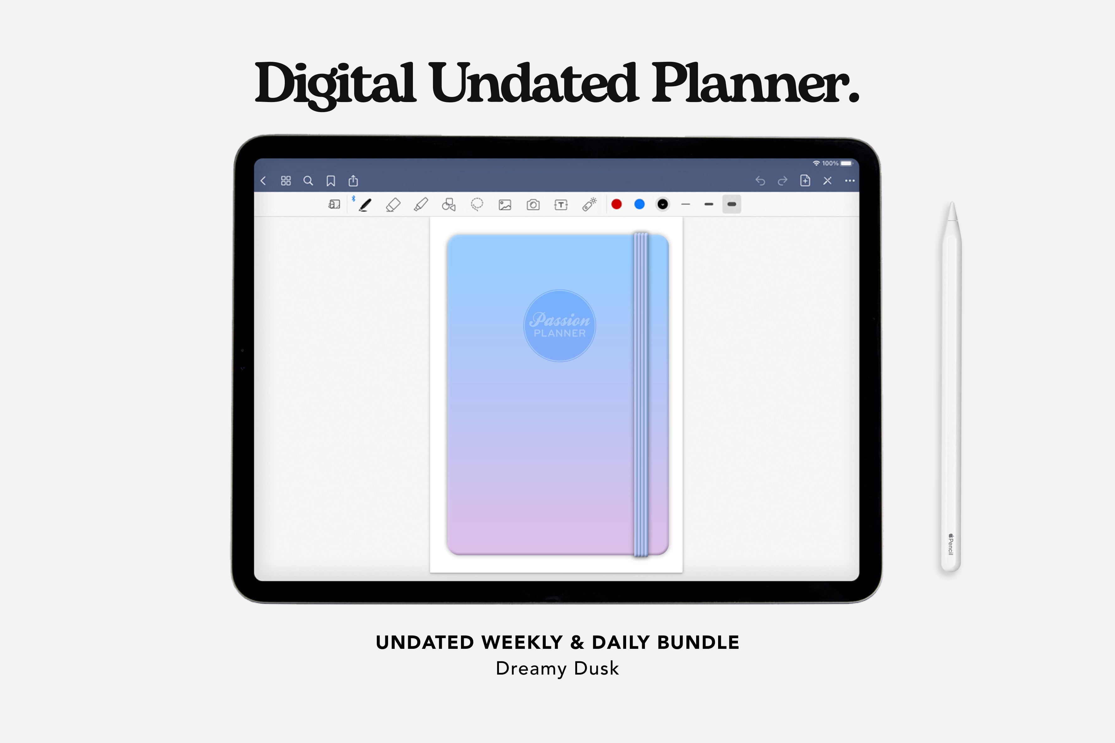 Digital Planner - Undated Weekly & Daily - Dreamy Dusk Bundle