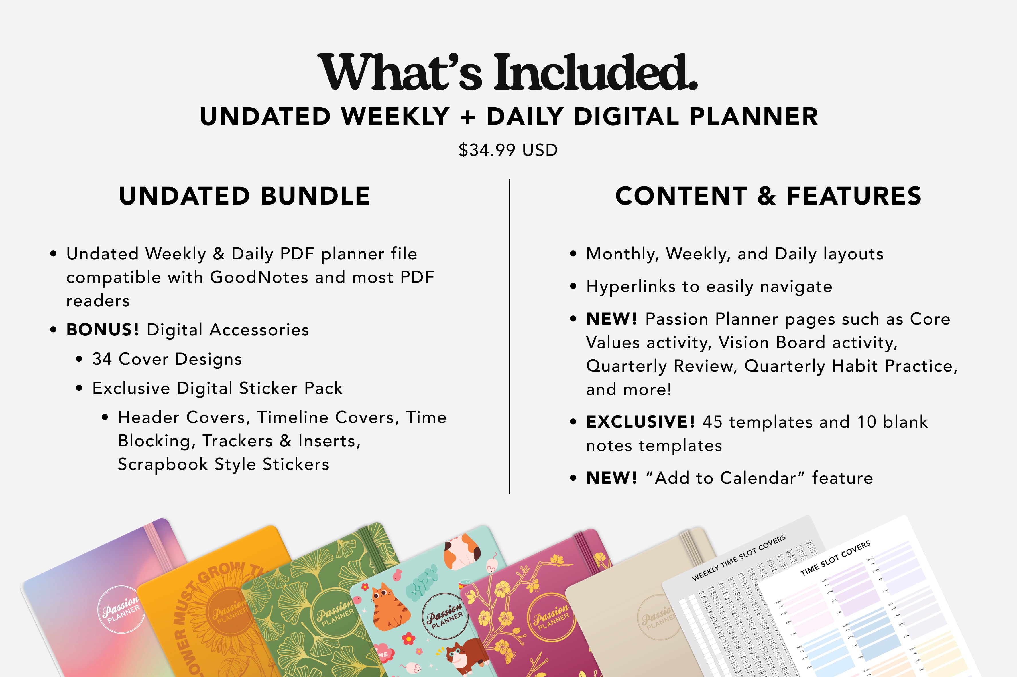 Digital Planner - Undated Weekly & Daily - Rainbow Prisma Bundle 5 Digital Planner - Undated Weekly & Daily - Rainbow Prisma Bundle