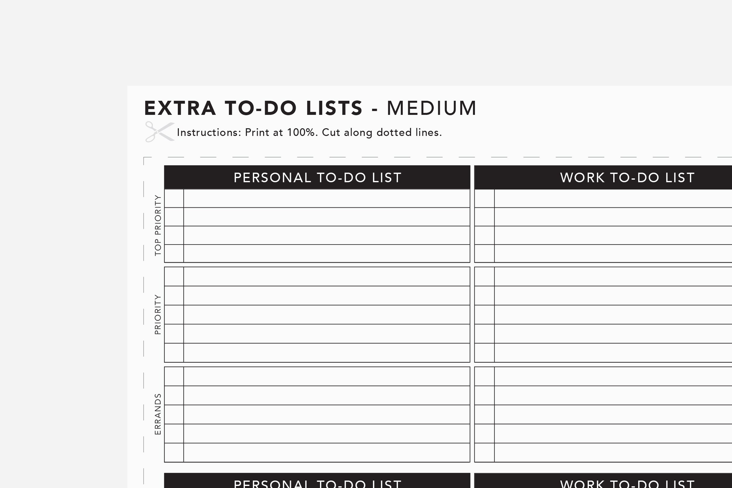 Extra To-Do List
