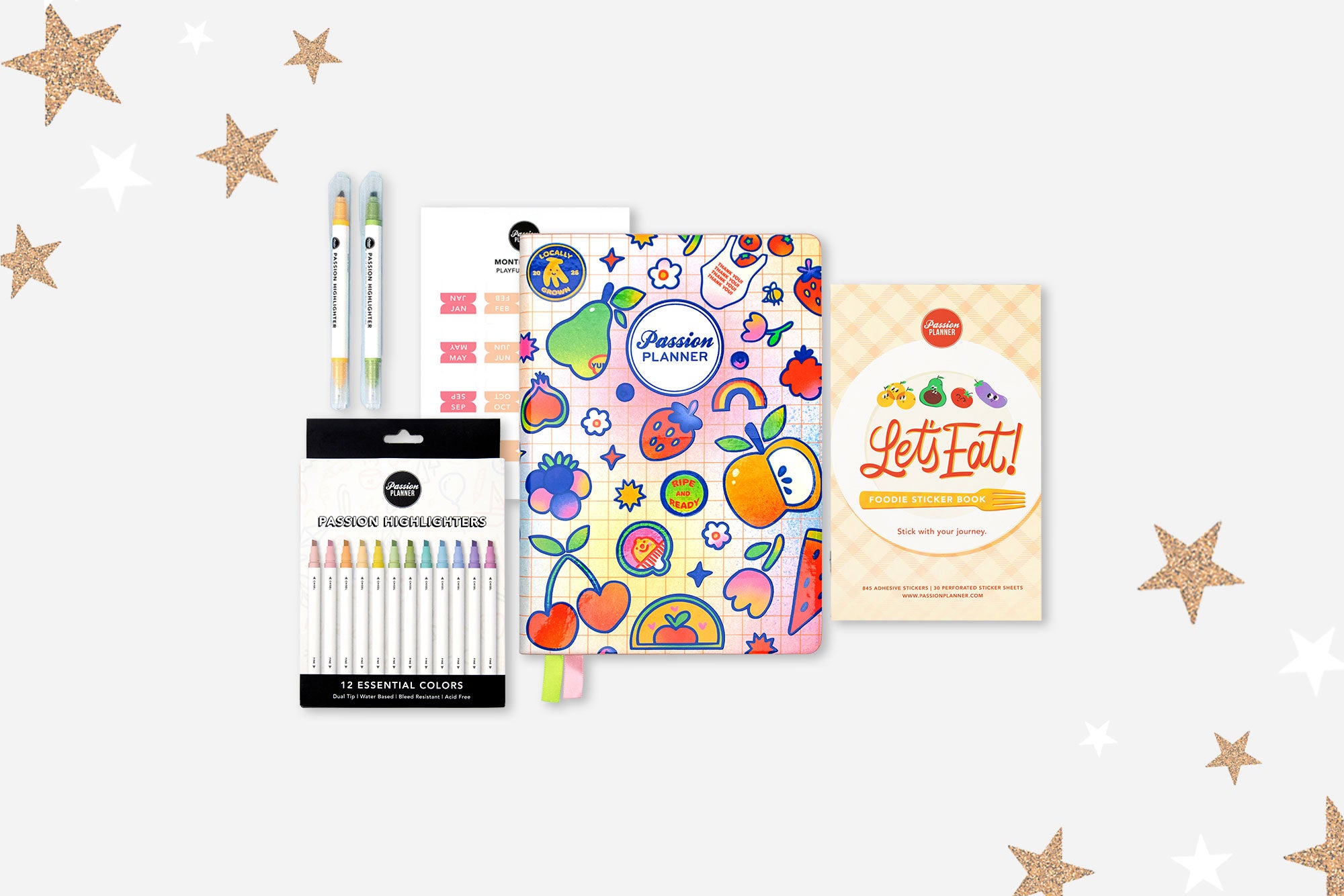 Fruit for Thought 2025-2026 Weekly Mid-Year Planner Bundle 2 Fruit for Thought 2025-2026 Weekly Mid-Year Planner Bundle