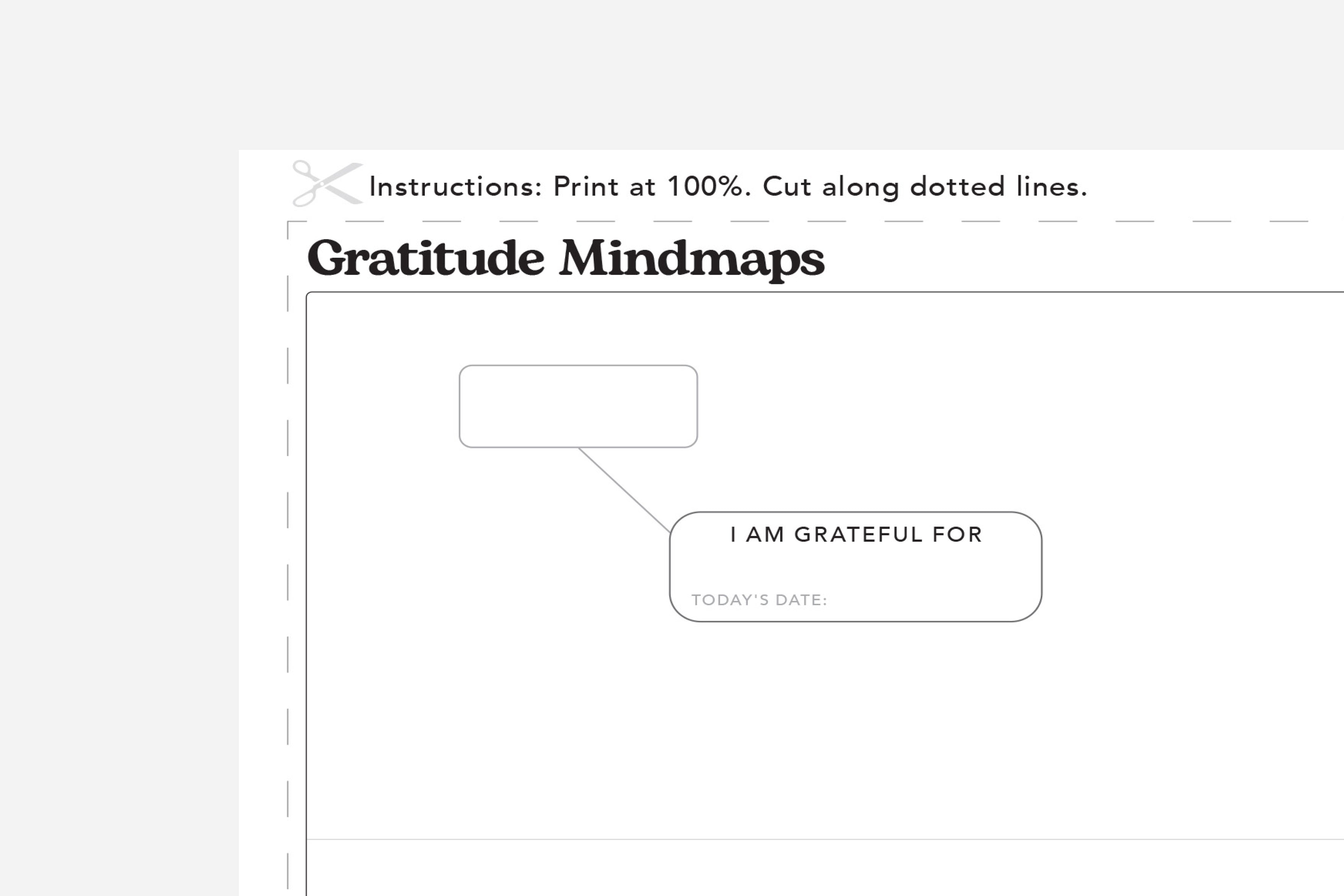Gratitude Mindmap Printable