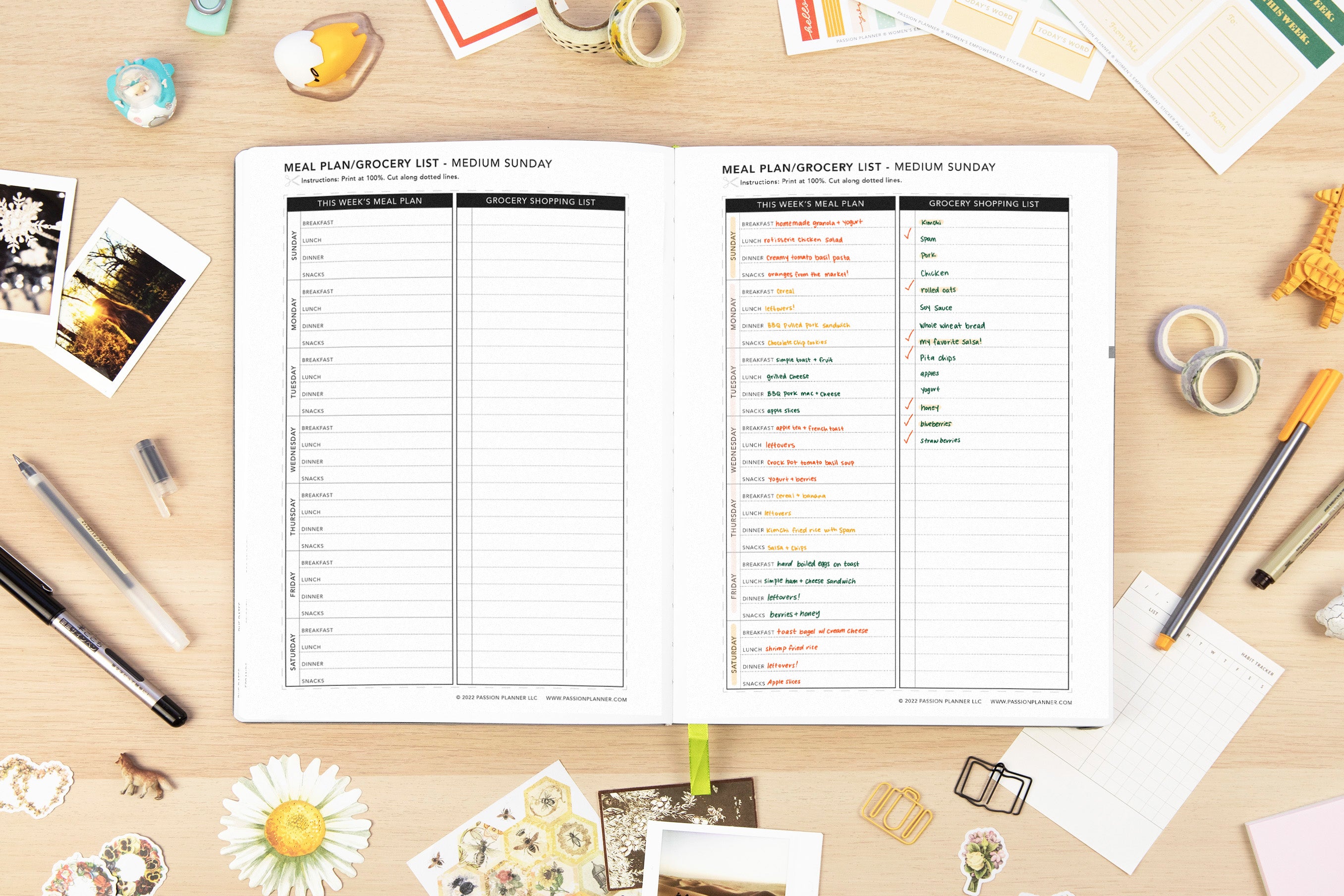Meal Plan and Grocery List 5 Meal Plan and Grocery List