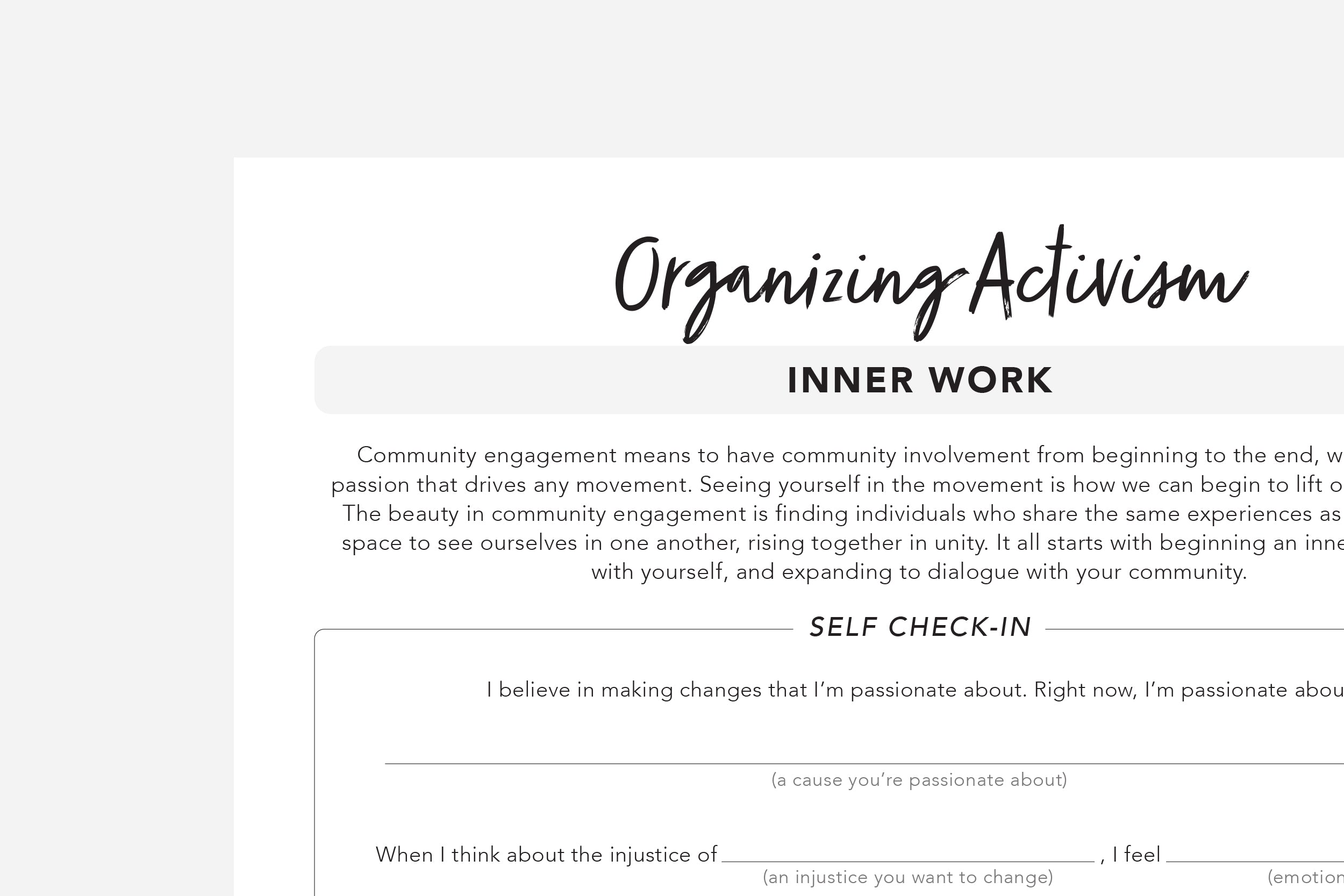 Organizing Activism