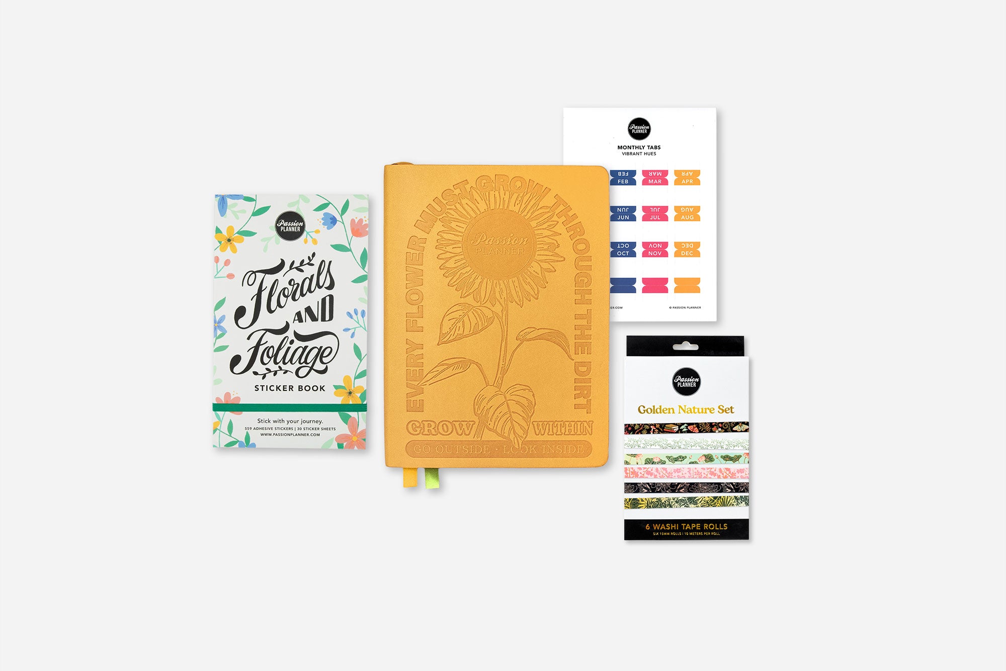 Sunflower Yellow 2025-2026 Weekly Mid-Year Planner Bundle