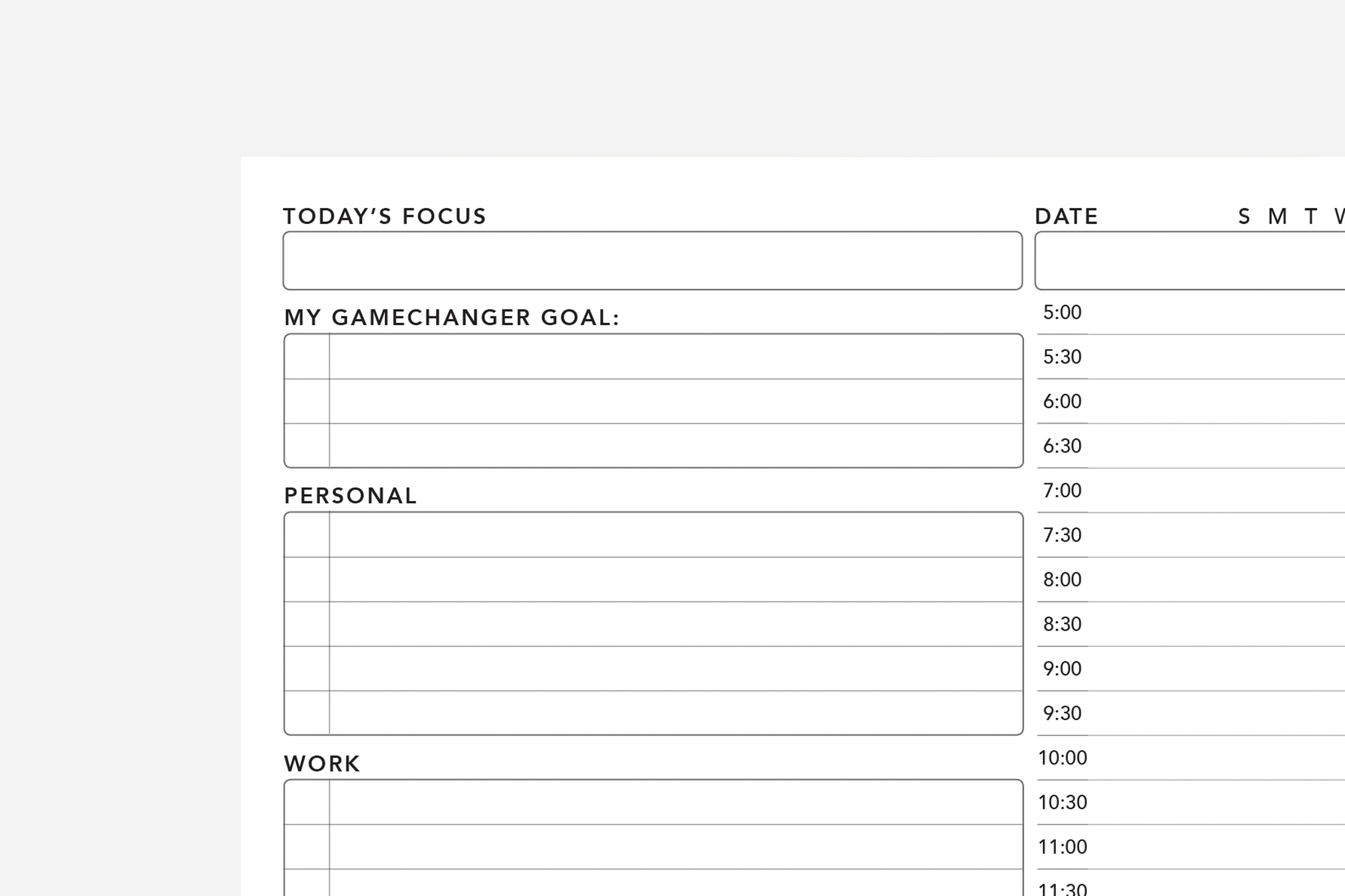 Undated Daily Planner PDF