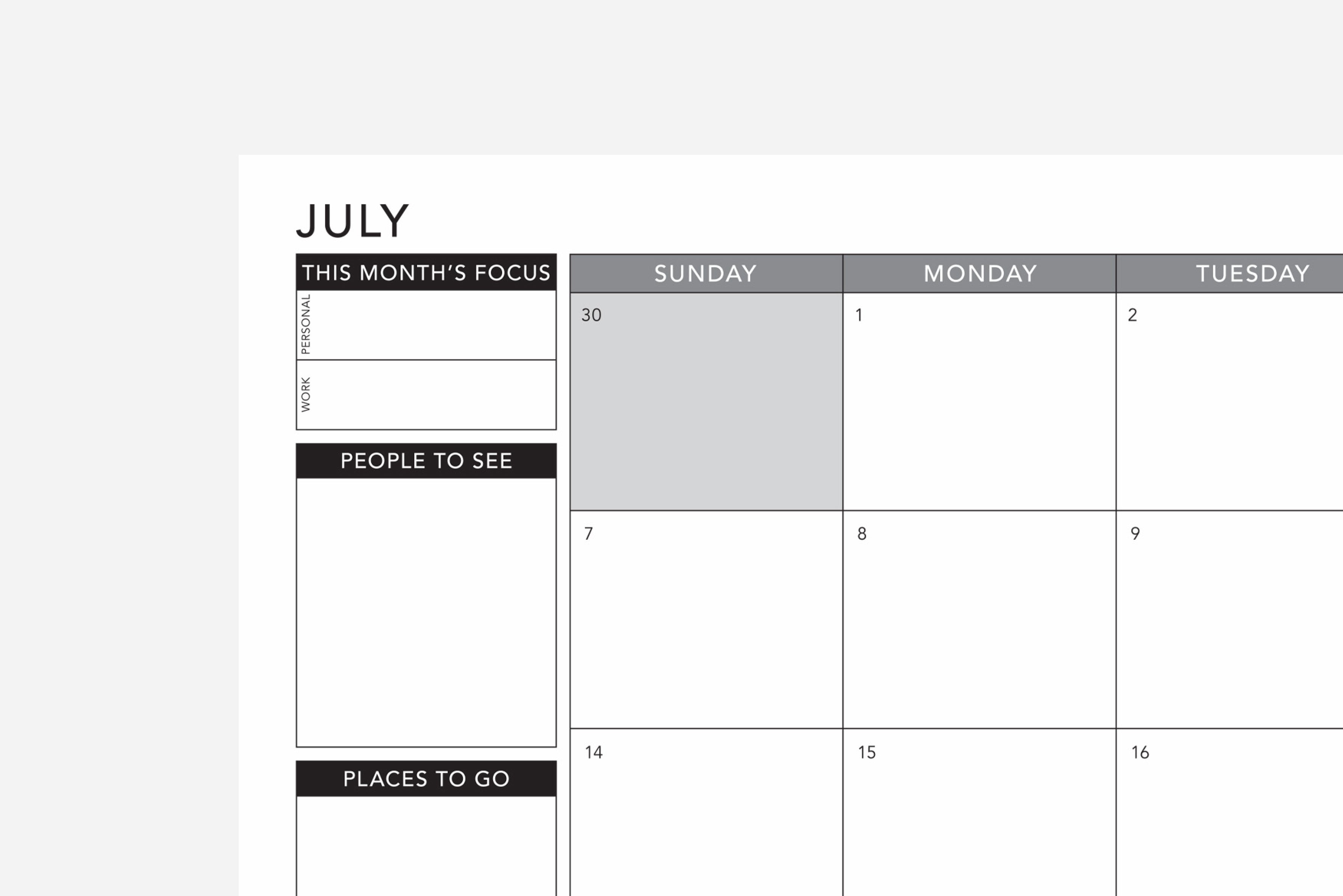 Weekly 2025 - 2026 Mid-Year Planner Printable