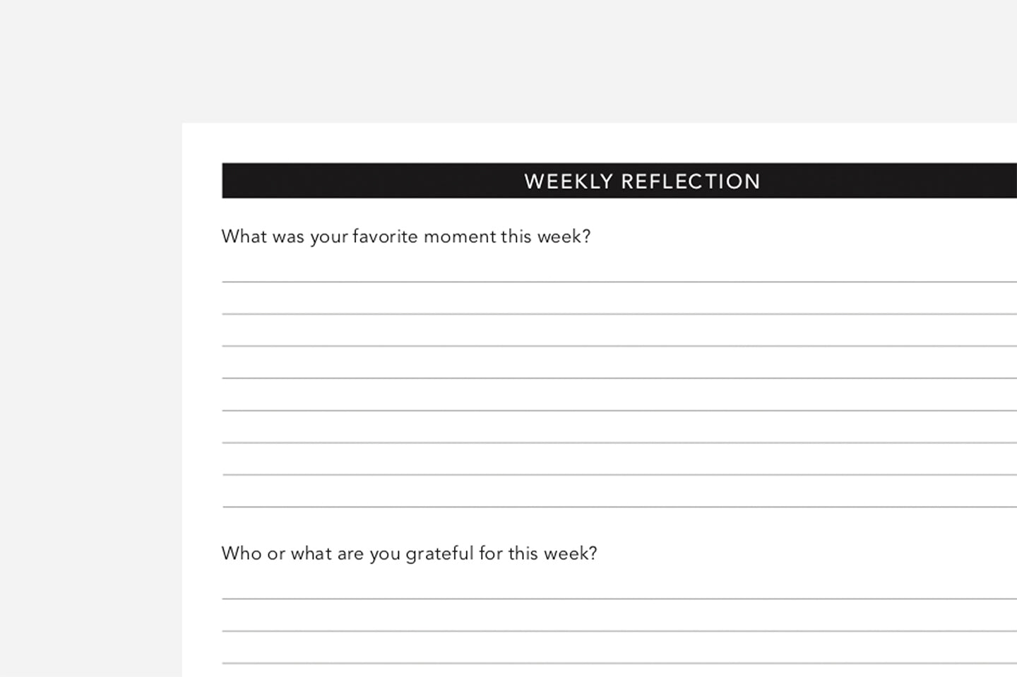 Weekly Reflection
