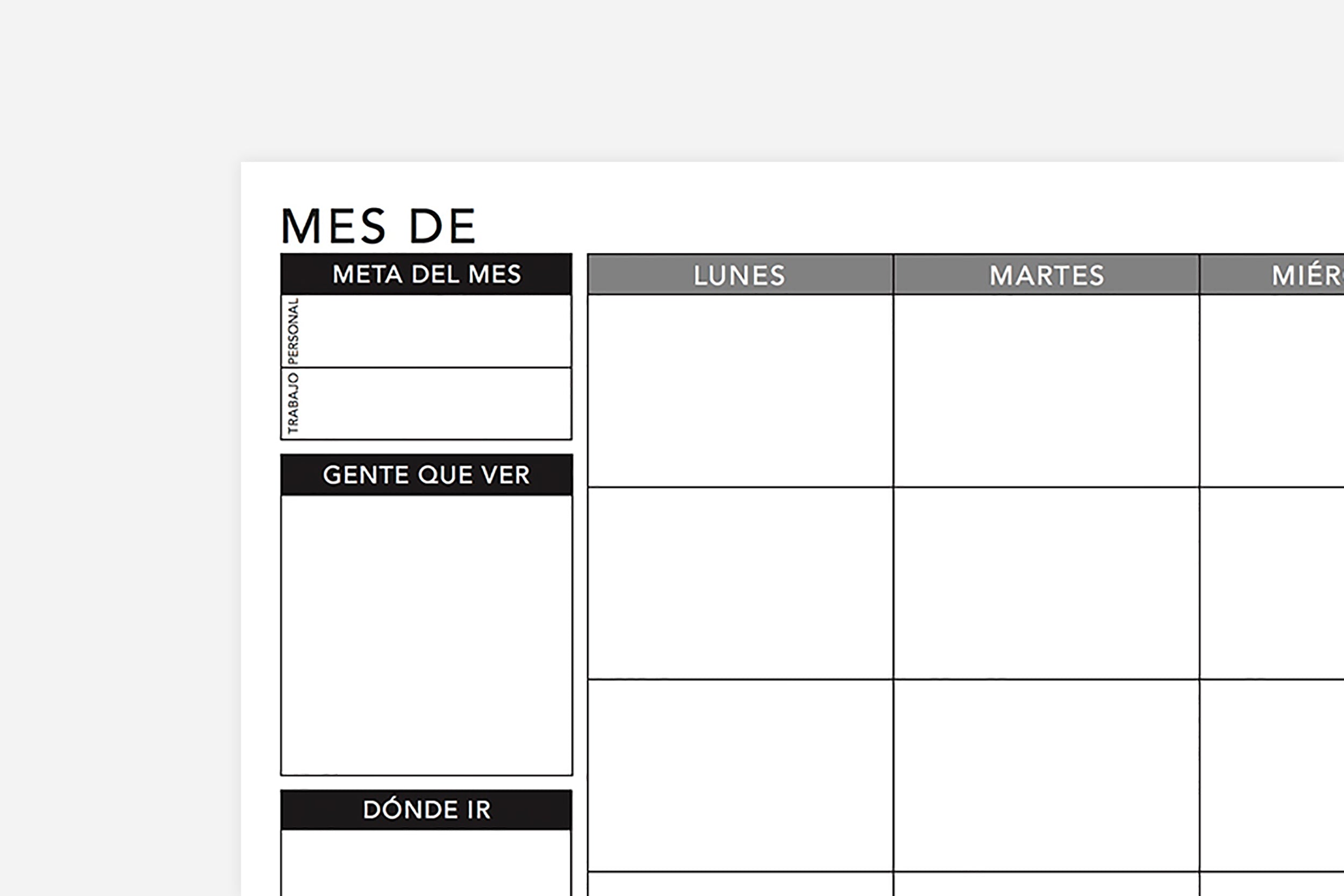 Weekly Undated Spanish