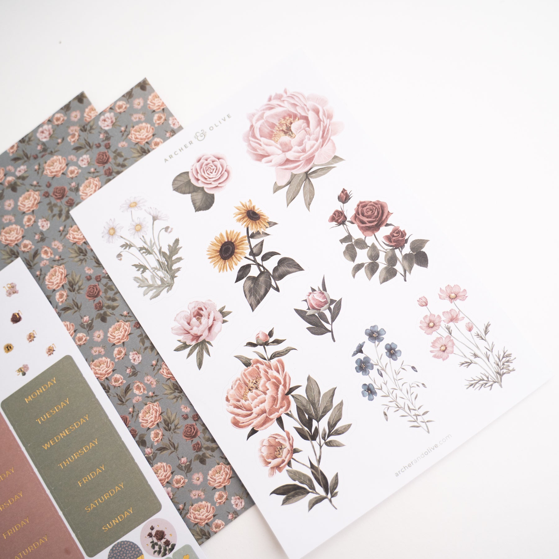 Antique Floral Everyday Theme Kit 7 Antique Floral Everyday Theme Kit