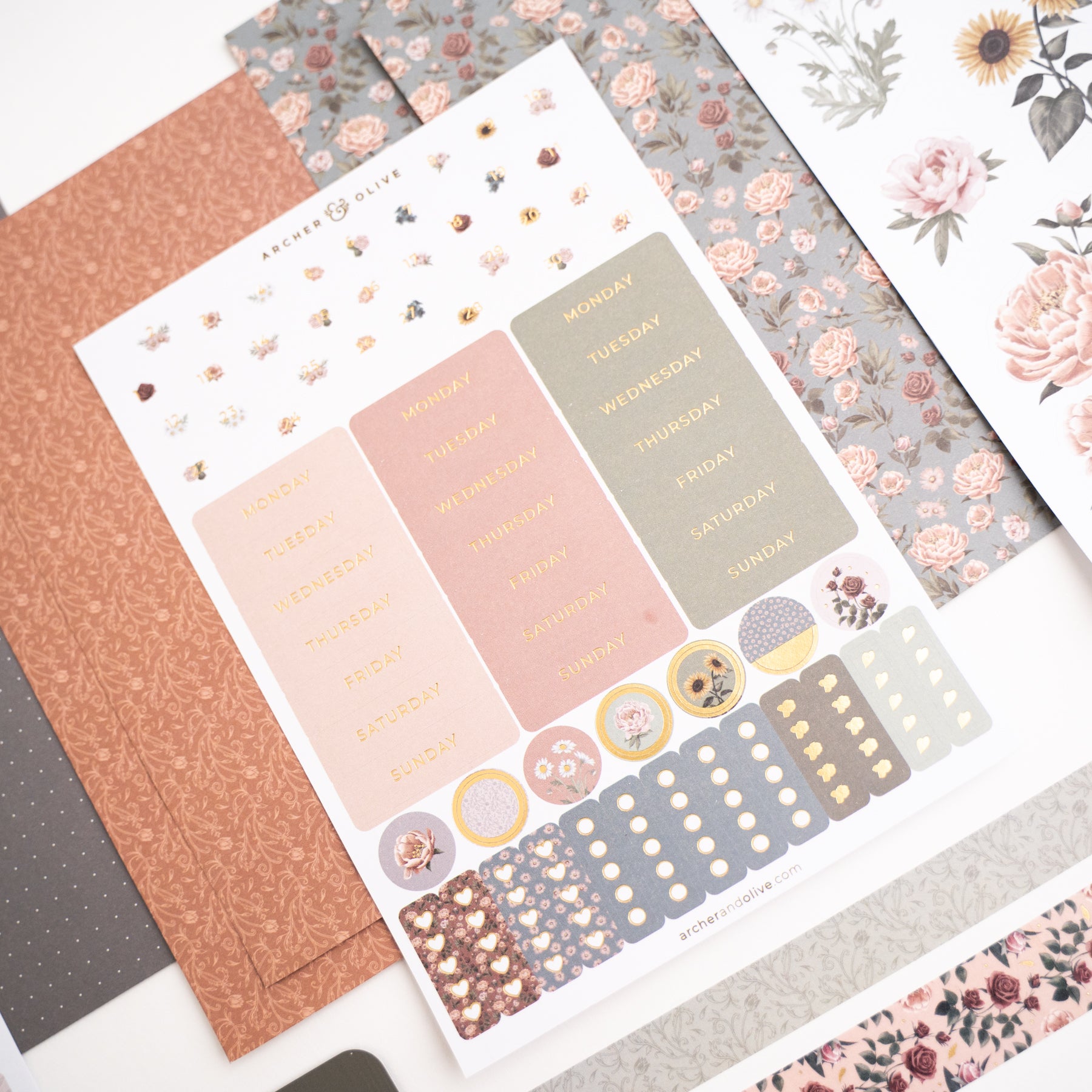 Antique Floral Everyday Theme Kit 8 Antique Floral Everyday Theme Kit