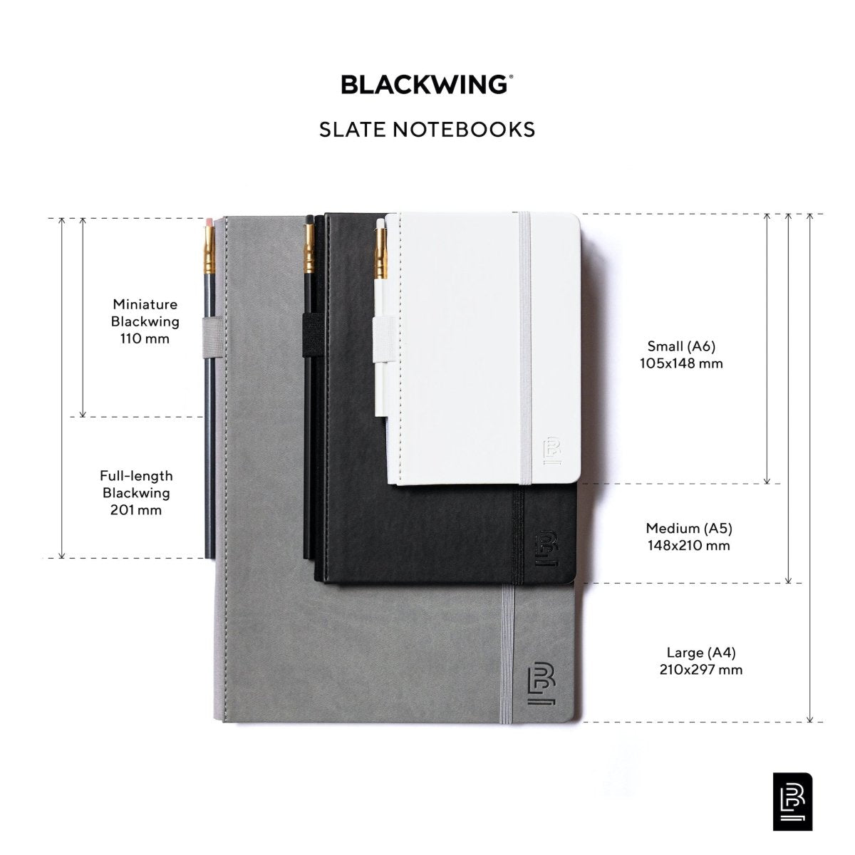Small Blackwing Slate Notebook - White 3 Small Blackwing Slate Notebook - White