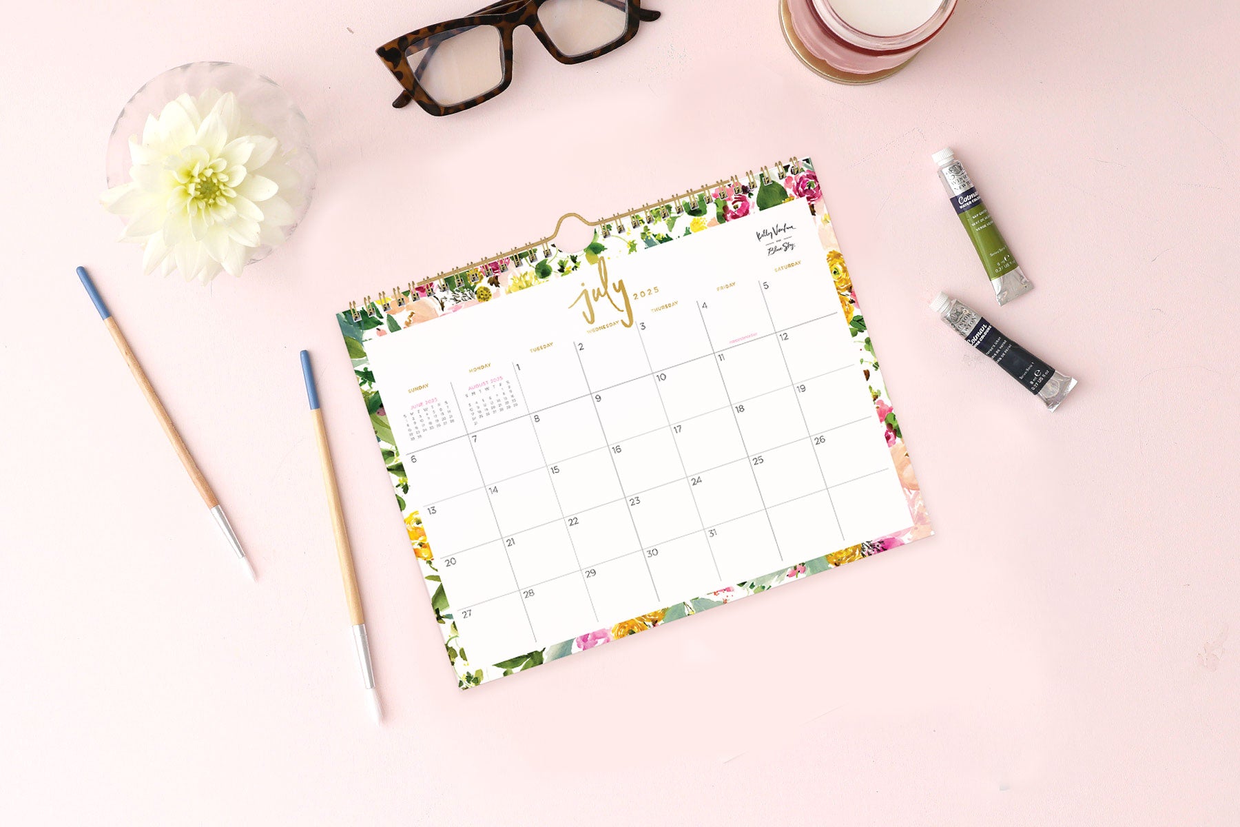 Summertime Brights 2025-2026 Wall Calendar 11x8.75 Kelly Ventura for Blue Sky 2 Summertime Brights 2025-2026 Wall Calendar 11x8.75 Kelly Ventura for Blue Sky