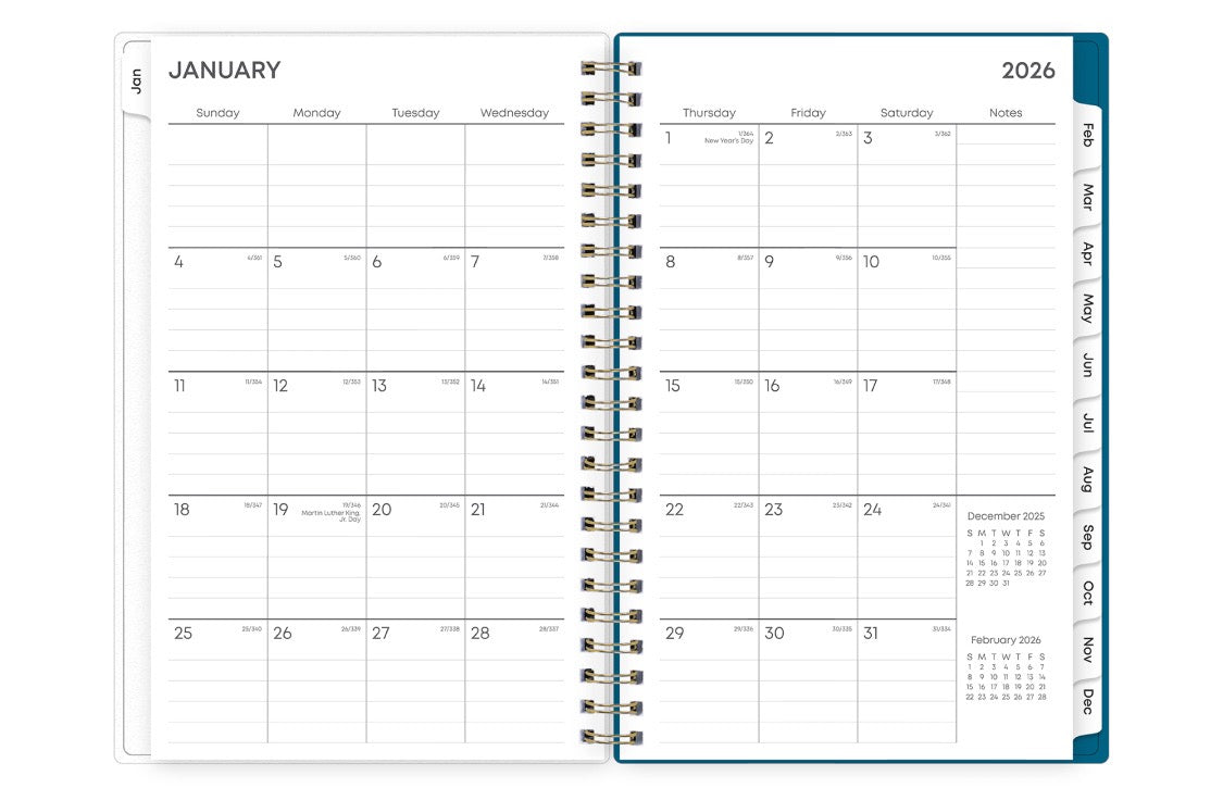Bakah Blue 2026 Weekly Monthly 5x8 Planning Calendar 4 Bakah Blue 2026 Weekly Monthly 5x8 Planning Calendar