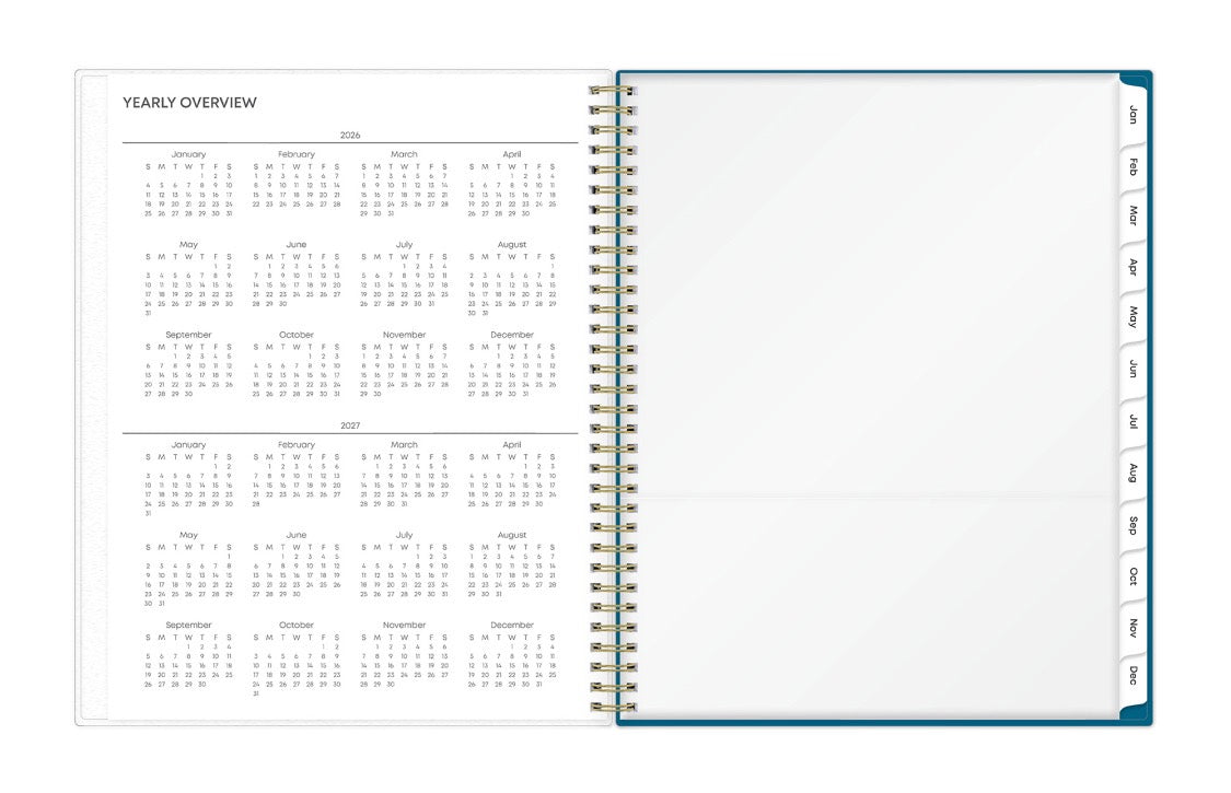 Bakah Blue 2026 Weekly Monthly 8.5x11 Planning Calendar 5 Bakah Blue 2026 Weekly Monthly 8.5x11 Planning Calendar