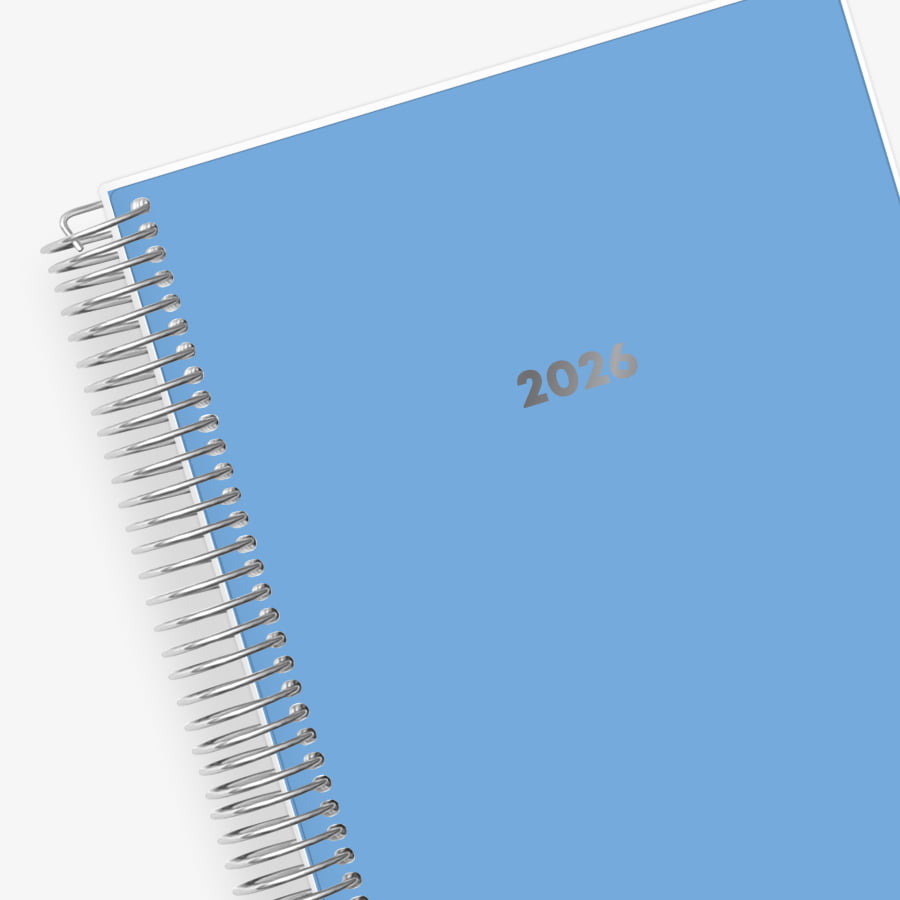 Solid Blue 2026 Weekly Monthly 7x9 LiveWell™ Planning Calendar